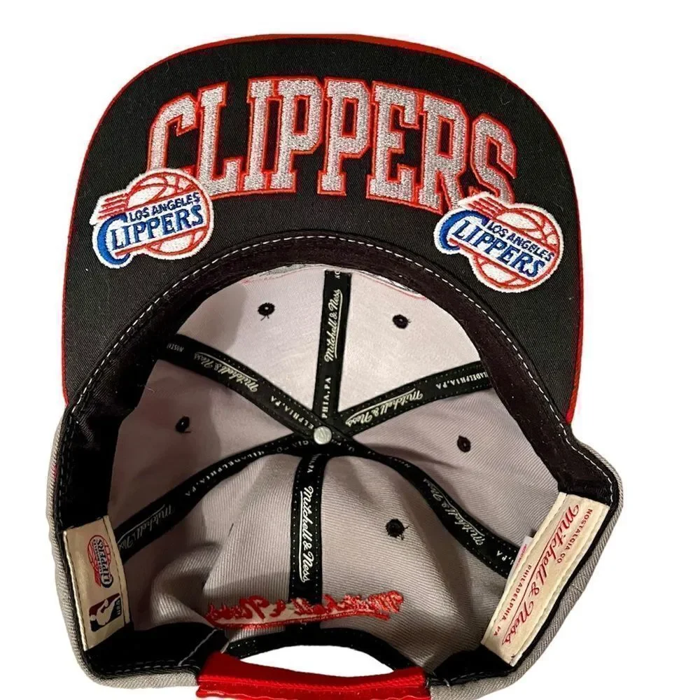 NBA LA Clippers Embroidered Baseball Hat  Hook and Loop Closure Mitchell & Ness
